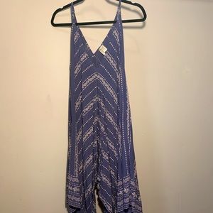 Flared High Low Cropped Jumpsuit